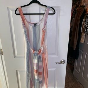 Chelsea and Theodore striped linen dress. NWOT